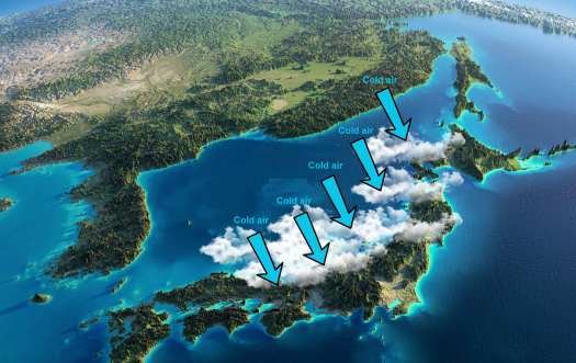 Topographic Japan Diagram